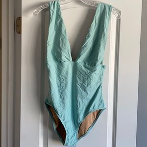 J. Crew Swim - Light blue plunge one-piece J. Crew Swim - Light blue plunge one-piece